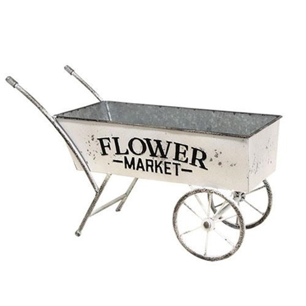 Vintage Flower Market Cart G60311 By Cwi Gifts
