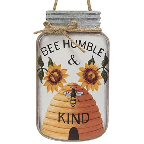 Bee Humble Kind Mason Jar Sign G35370 By Cwi Gifts