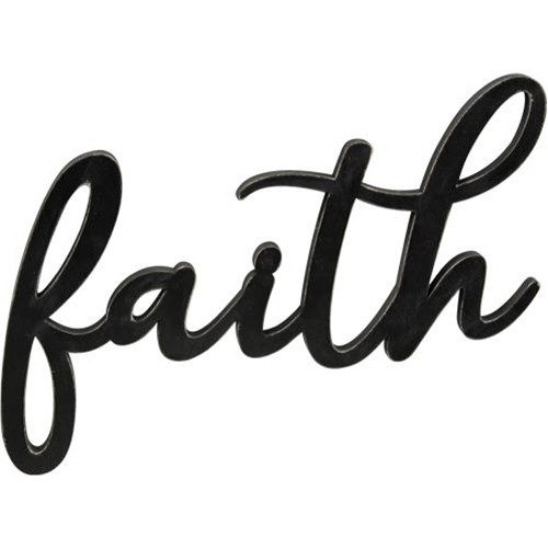 Hanging Black Script Faith Sign G35427 By Cwi Gifts