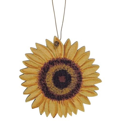 Cwi Gifts G35374 3 Set Wooden Sunflower Ornaments