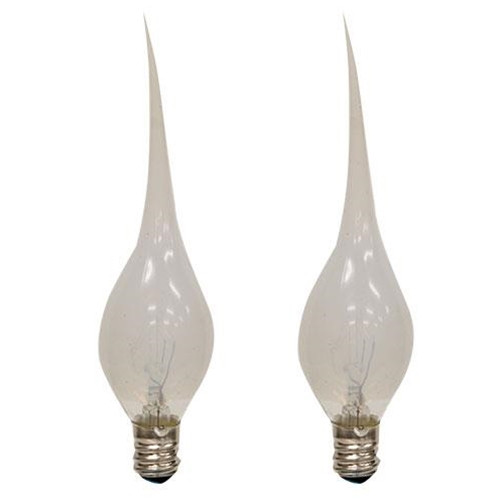 Cwi Gifts M00950 2 Pkg 7 Watt Clear Silicone Bulbs Candelabra Base