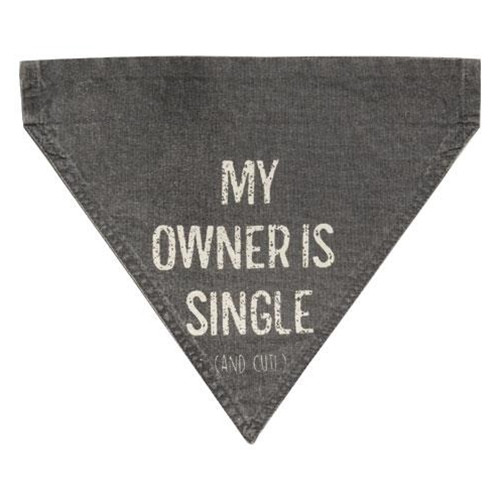 Cwi Gifts G54076 My Owner Is Single And Cute Dog Bandana