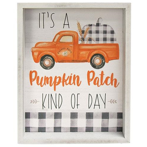 Cwi Gifts G35599 Pumpkin Patch Kind Of Day Inset Box Sign