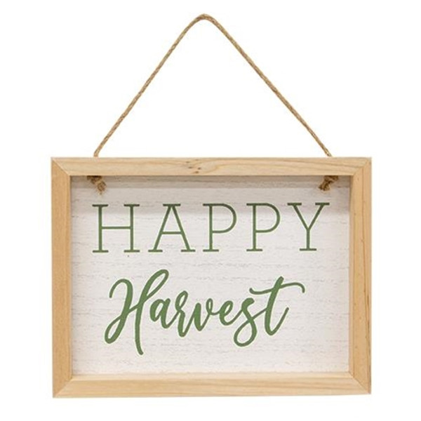 Cwi Gifts G91049 Happy Harvest Sign With Jute Hanger