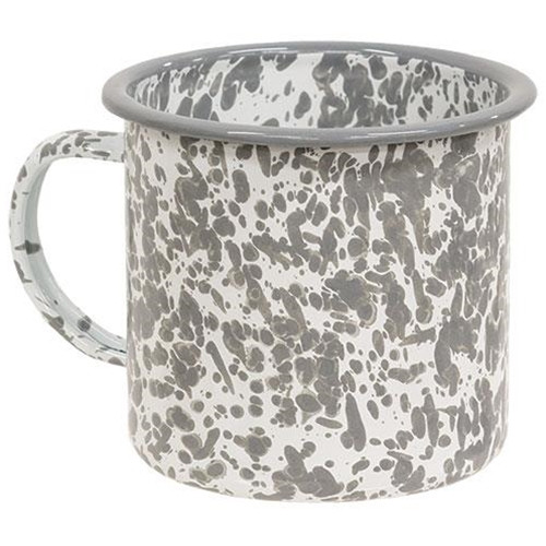 Cwi Gifts G2009Gs Gray Splatter Enamelware Mug