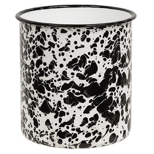 Cwi Gifts G2016Bs Black Splatter Enamelware Utensil Holder