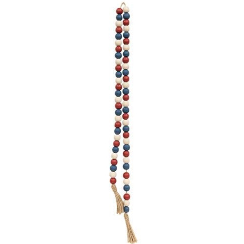 Cwi Gifts G35995 Red White And Blue Bead Garland With Tassels