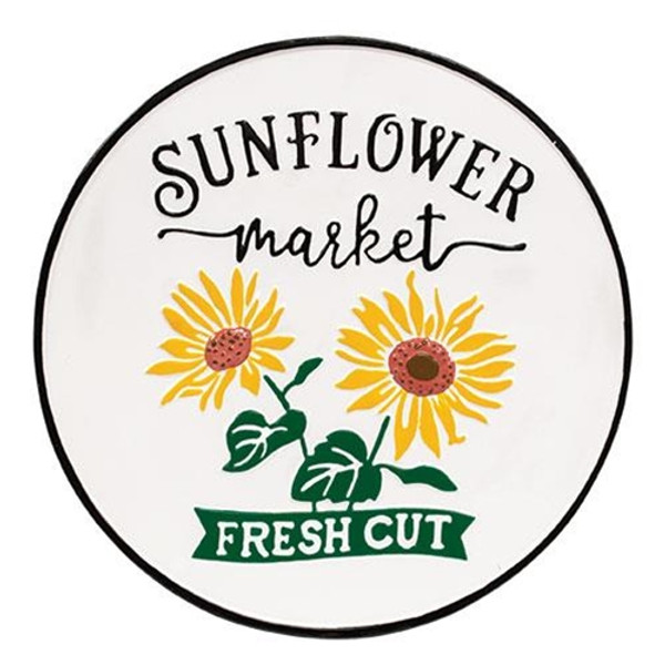 Cwi Gifts G70100 Sunflower Market Enamel Sign