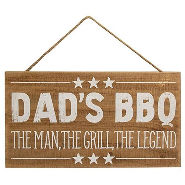 Cwi Gifts G65234 Dads Bbq Wood Hanging Sign