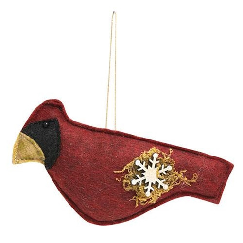 Cwi Gifts Gcs38225 Felt Cardinal With Snowflake Ornament