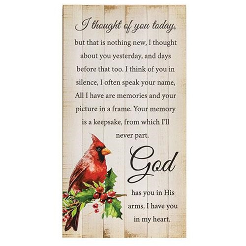 Cwi Gifts G23906 I Thought Of You Today Cardinal Sign
