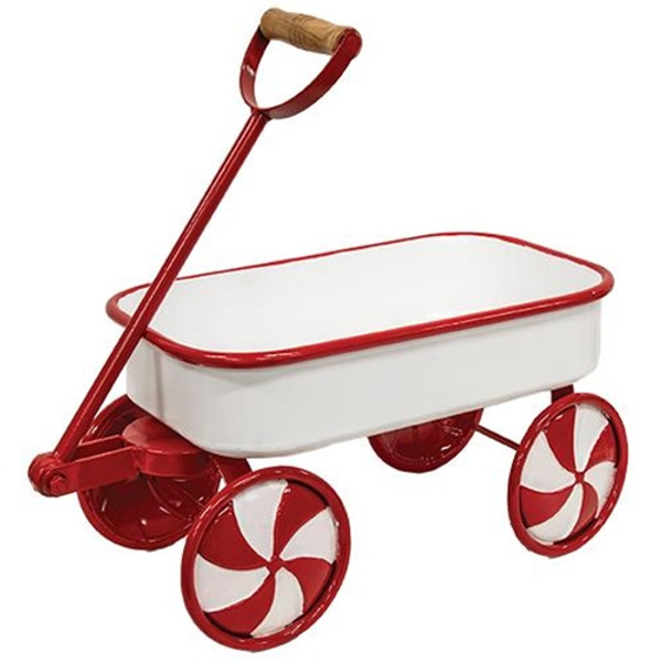 Candy Cane Metal Wagon G70114 By Cwi Gifts