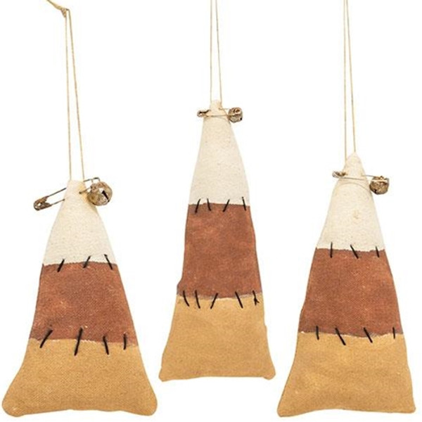 Set Of 3 Primitive Stuffed Candy Corn Gcs38105 By Cwi Gifts