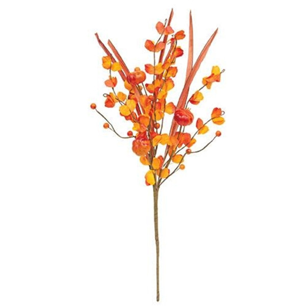 Cwi Gifts Ft29413 Orange Snapdragon And Mini Pumpkin Spray
