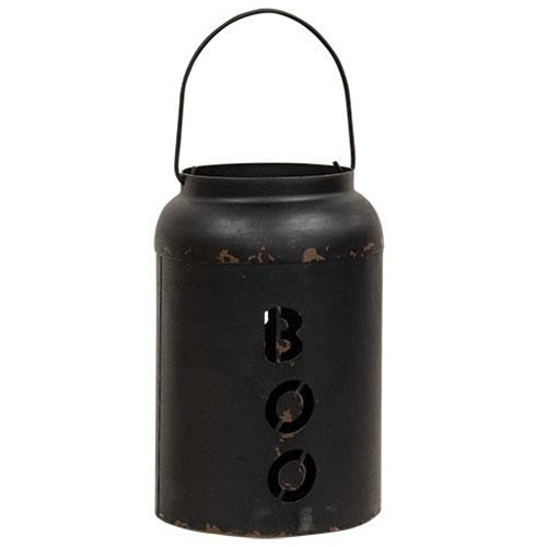 Cwi Gifts G19Dn070L Distressed Black Metal Boo Luminary