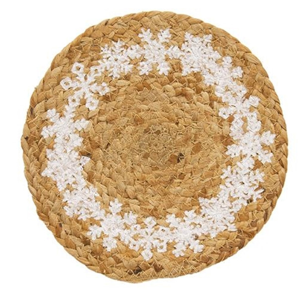 Cwi Gifts G60651 Snowflake Ring Jute Trivet
