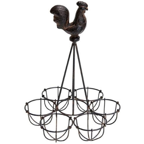 Cwi Gifts G65303 Rooster Egg Metal Holder