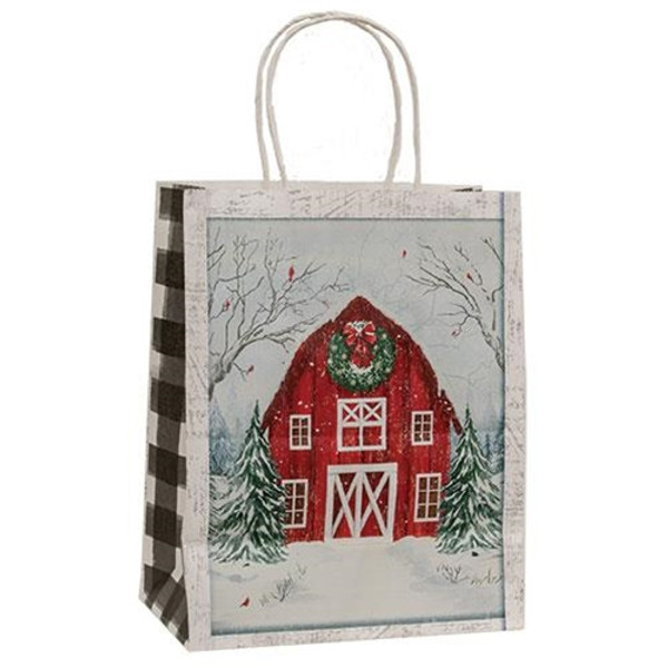 Cwi Gifts G75068 Holiday Farmhouse Gift Bag Medium