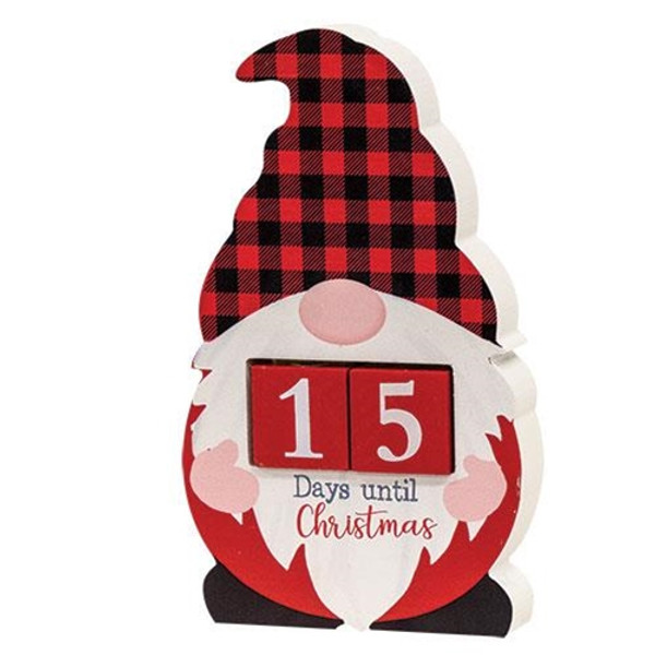 Cwi Gifts Gsun4131 Buffalo Check Gnome Christmas Countdown