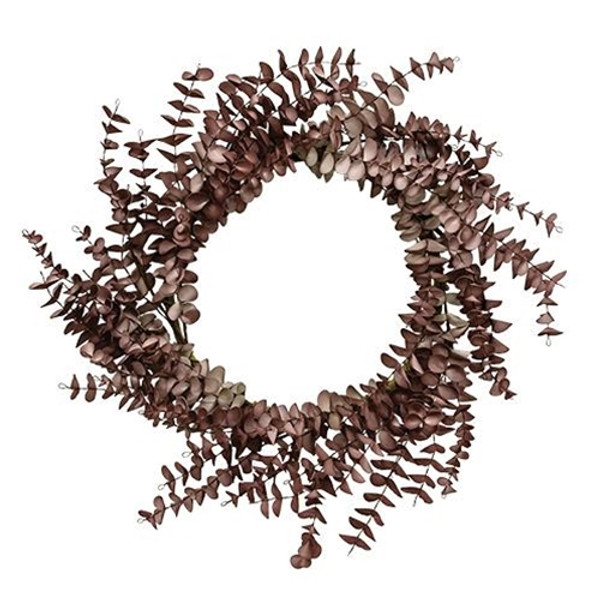 Cwi Gifts F18209 Burgundy Fall Ombre Eucalyptus Leaf Wreath