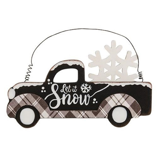 Cwi Gifts Ghy04211 Let It Snow Truck Wood Hanger