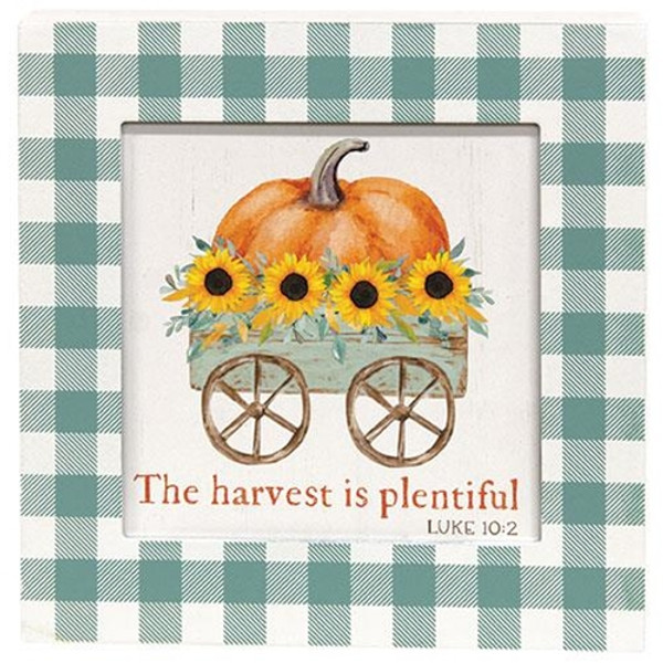 Cwi Gifts G36165 The Harvest Is Plentiful Box Sign
