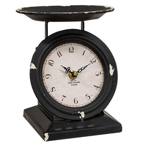 Cwi Gifts G75034 Vintage Black Old Town Scale Clock