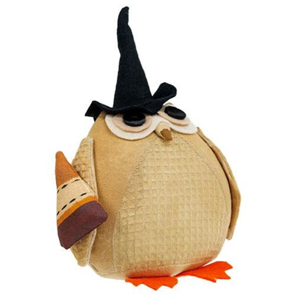 Cwi Gifts G91099 Stuffed Owl In Witch Hat With Candy Corn