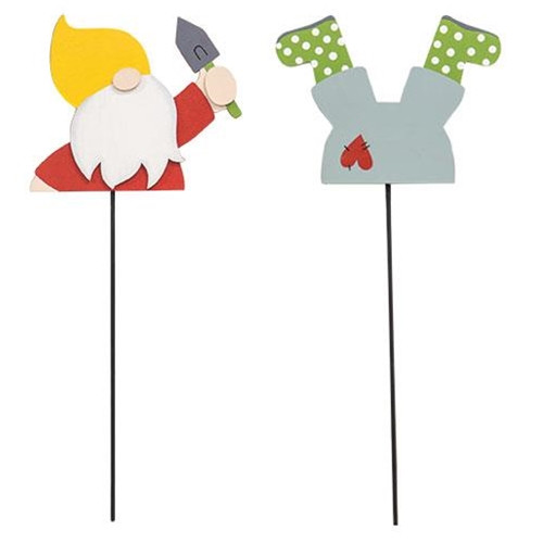 Cwi Gifts G35951 Gardening Gnome Plant Poke 2 Assorted Pack Of 2