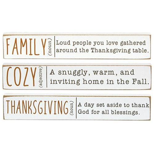 Cwi Gifts G36130 Thanksgiving Mini Stick 3 Assorted Pack Of 3