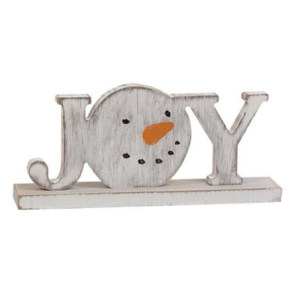 Cwi Gifts G36400 Distressed Snowman Joy On Base