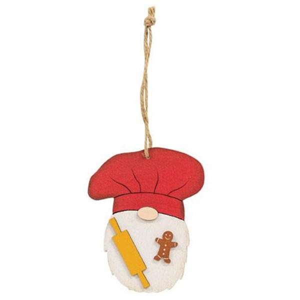 Cwi Gifts G36435 Wooden Baking Gnome Ornament