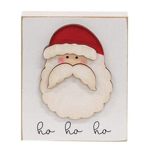 Cwi Gifts G36442 Ho Ho Ho Dimensional Santa Block