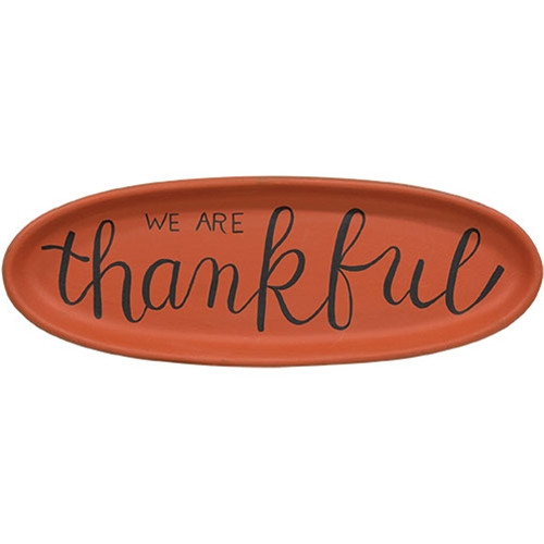 Cwi Gifts G36732 We Are Thankful Oval Tray