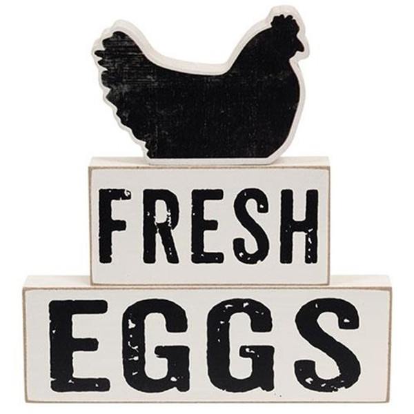 Cwi Gifts G37047 Set Of 3 Fresh Eggs Stacking Blocks