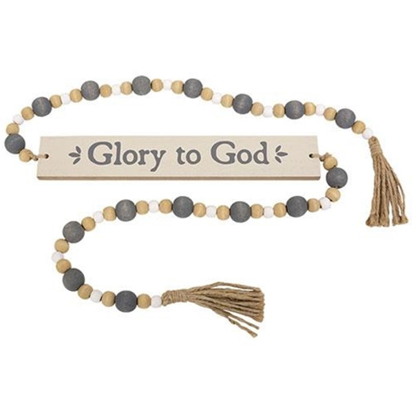 Cwi Gifts G37077 Glory To God Beaded Garland Sign