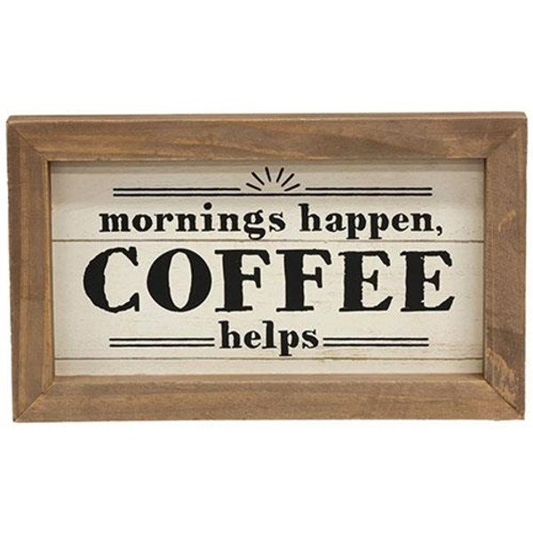 Cwi Gifts G37104 Mornings Happen Framed Sign
