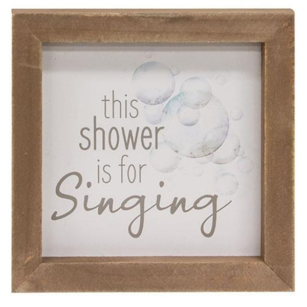 Cwi Gifts G37140 This Shower Is For Singing Framed Sign
