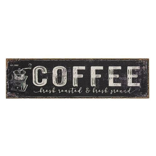 Cwi Gifts G65314 Coffee Black Distressed Metal Sign