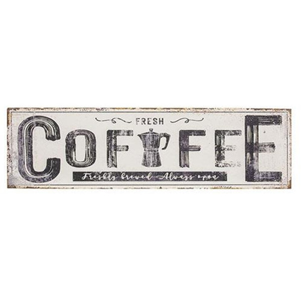 Cwi Gifts G65316 Coffee White Distressed Metal Sign