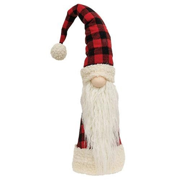 Cwi Gifts Gadc4300 Red Black Buffalo Check Gnome Tree Topper