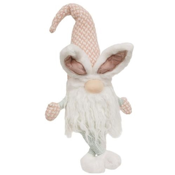 Cwi Gifts Gadc5013 Pink Speckled Bunny Gnome With Fuzzy Feet