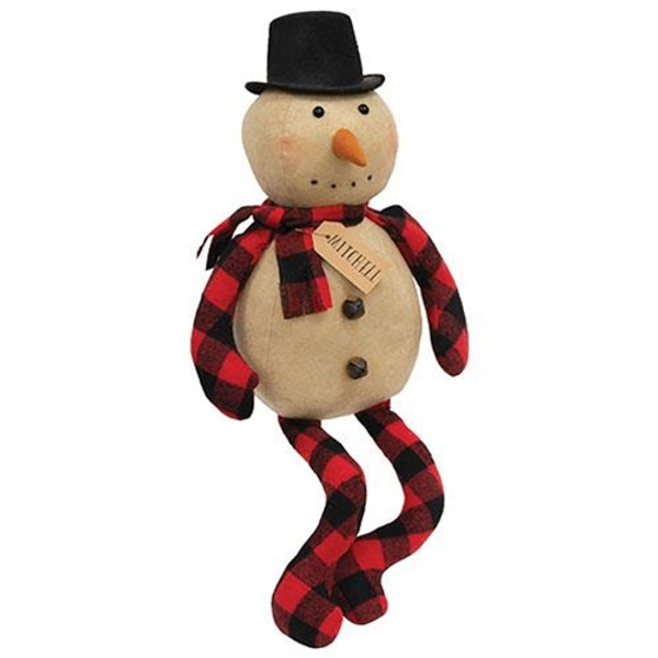 Cwi Gifts Gcs38448 Mitchell Buffalo Check Snowman Doll