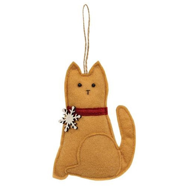 Cwi Gifts Gcs38526 Snowflake Orange Cat Felt Ornament