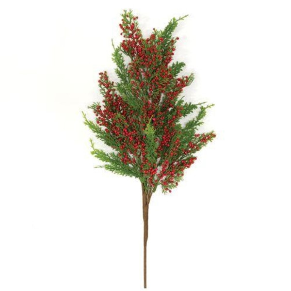 Cwi Gifts Merry Red Berries Cedar Spray 30 F47791R