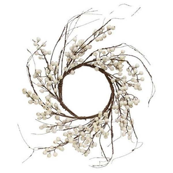 Cwi Gifts White Snowberry Twig Wreath Ft30822