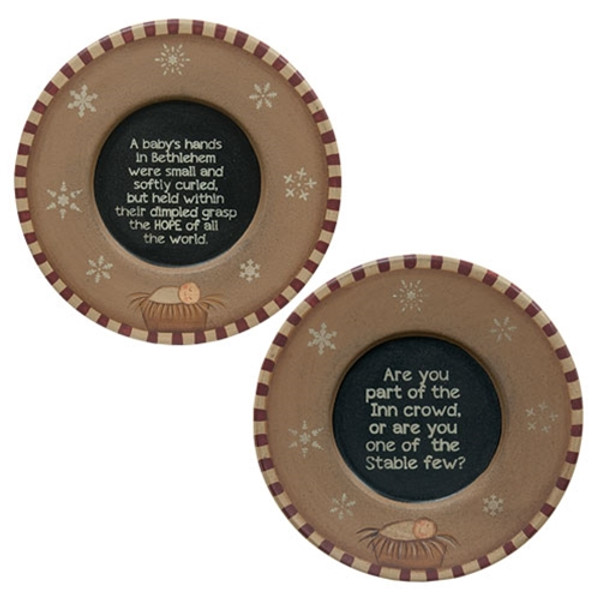 Cwi Gifts Baby Jesus Snowflake Plate 8.5 2 Assorted Pack Of 2 G32536