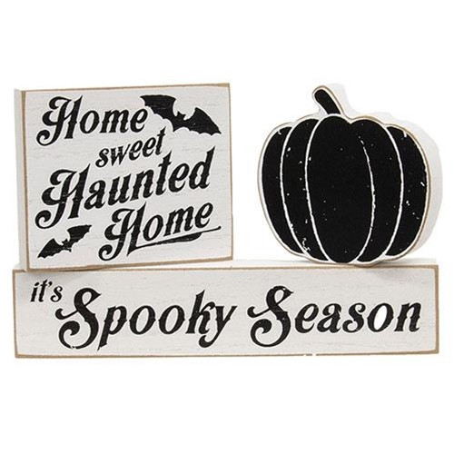 Cwi Gifts Set Of 3 Its Spooky Season Blocks G37178