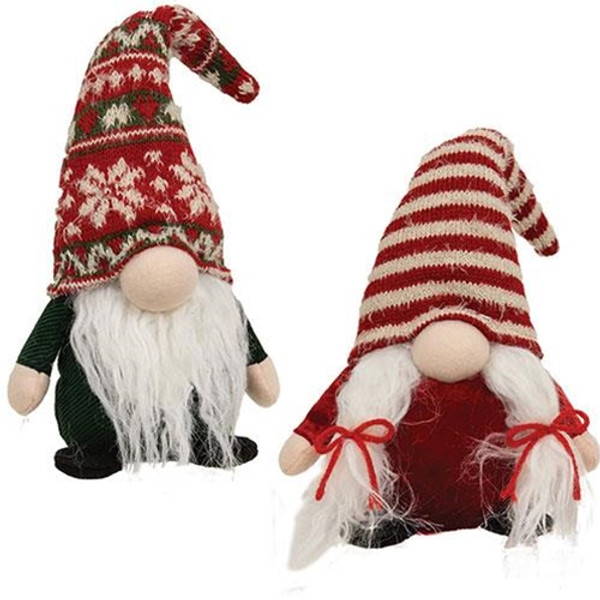 Cwi Gifts Mr. Mrs. Nordic Sweater Gnome 2 Assorted Pack Of 2 Gadc4316
