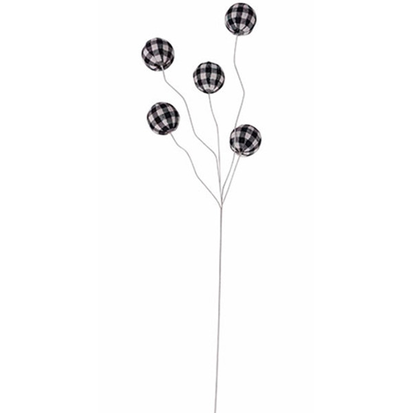 Cwi Gifts Black Wht Plaid Ball Spray Grja2704